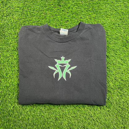 1990s Kottonmouth Kings Green Logo Black Longsleeve Size XL USED v18312
