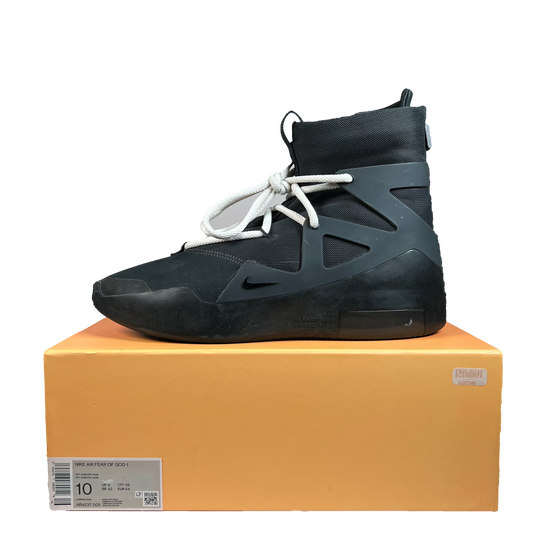 Nike Air Fear of GOD FOG 1 Triple Black (2020) Size 10 USED s21334