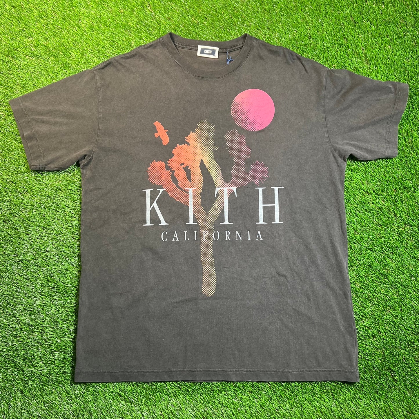 Kith Joshua Tree Washed Black Tee Size Medium USED x16974