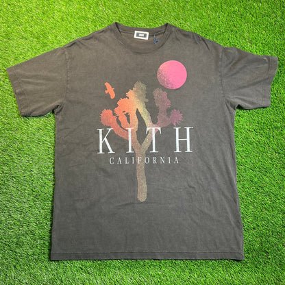 Kith Joshua Tree Washed Black Tee Size Medium USED x16974