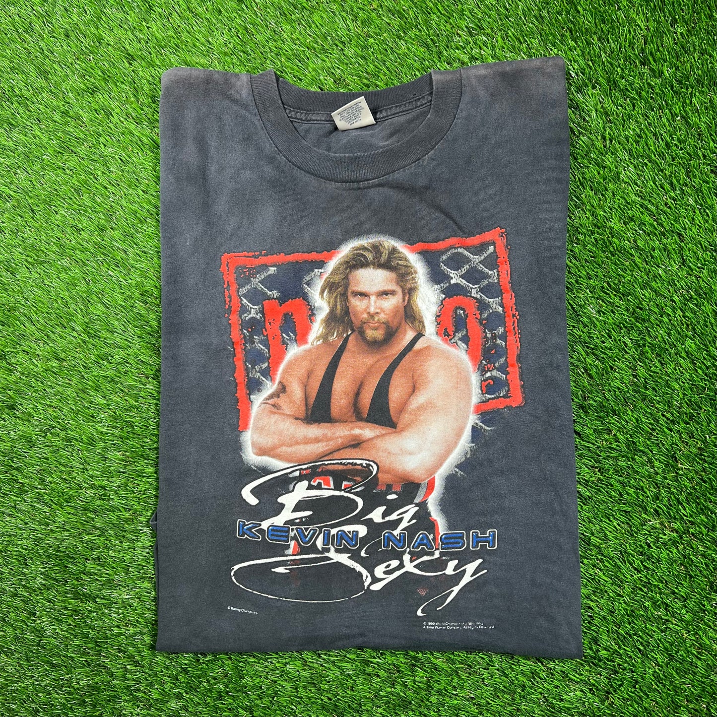 1999 NWO Kevin Nash Black Tee Size Large USED v18768