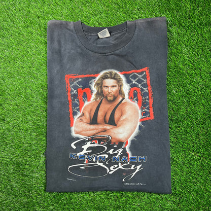 1999 NWO Kevin Nash Black Tee Size Large USED v18768