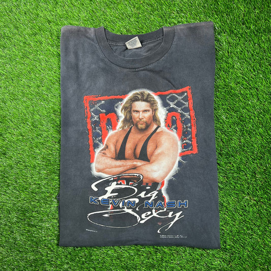 1999 NWO Kevin Nash Black Tee Size Large USED v18768