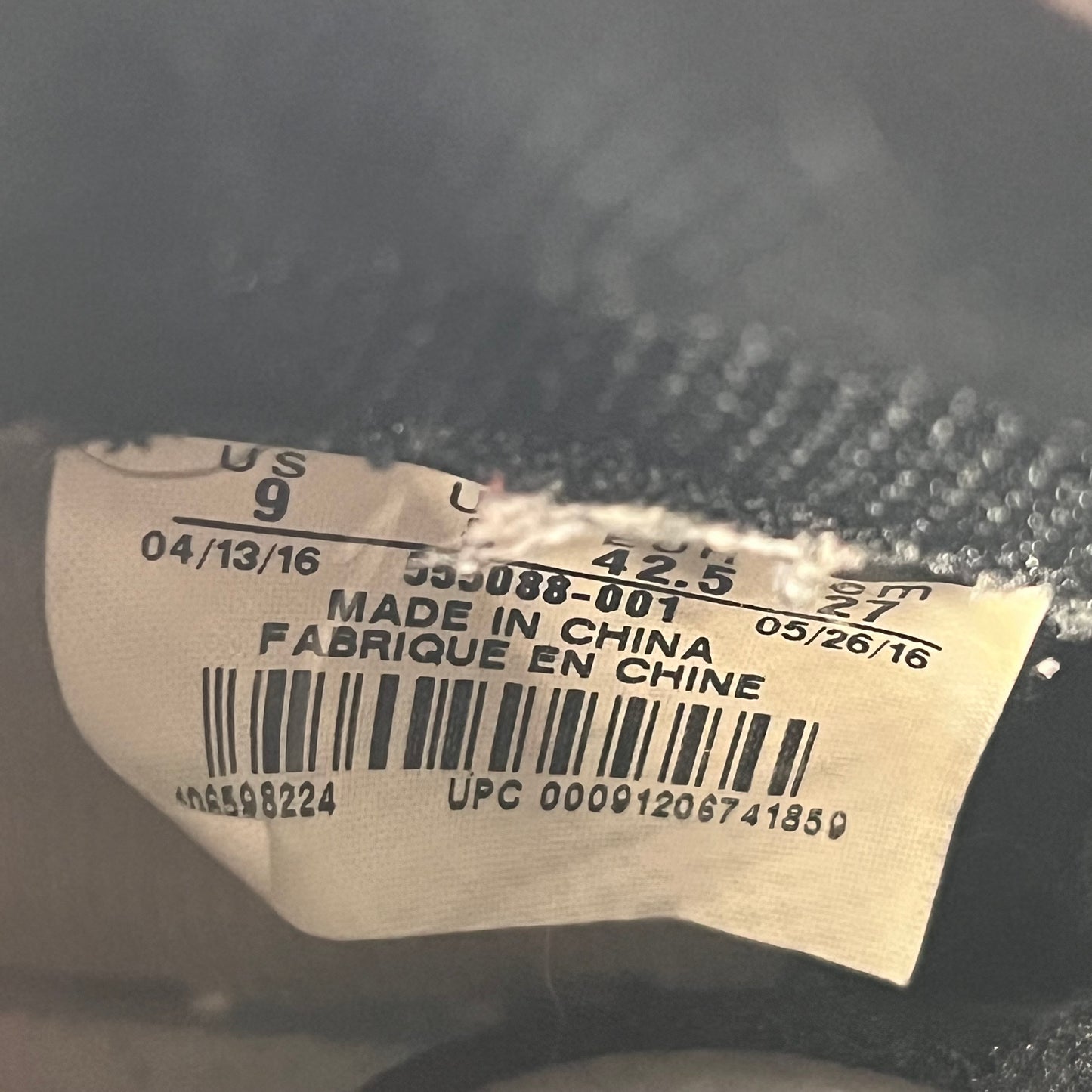 Jordan 1 Bred Banned (2016) Size 9 USED s19840