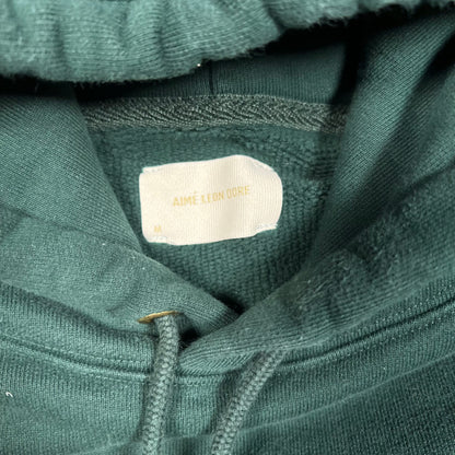 Aime Leon Dore Green Logo Hoodie Size Medium USED x17519