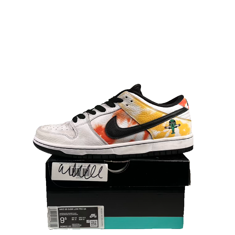 Nike SB Dunk Low Raygun Tie Dye White (2019) Size 9.5 USED s23882