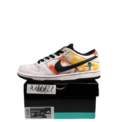 Nike SB Dunk Low Raygun Tie Dye White (2019) Size 9.5 USED s23882