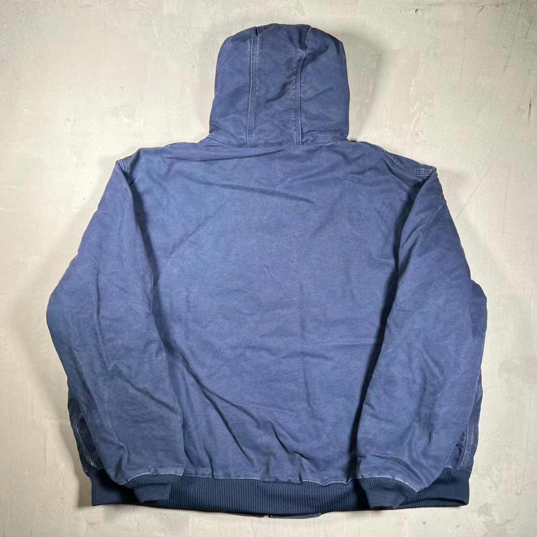 Y2K Carhartt Active ABM Workwear Washed Blue ZIp Up Jacket Size 4XL USED v20359