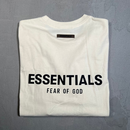 Essentials Fear of God FOG Cream Back Logo Tee Size Medium USED x17650