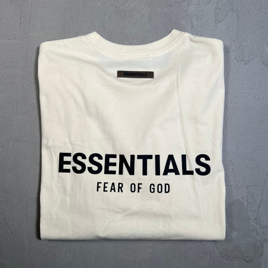 Essentials Fear of God FOG Cream Back Logo Tee Size Medium USED x17650