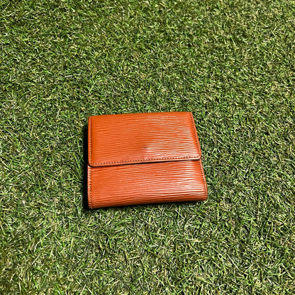 1990s Louis Vuitton Epi Leather Elise Trifold Brown Wallet USED x14071