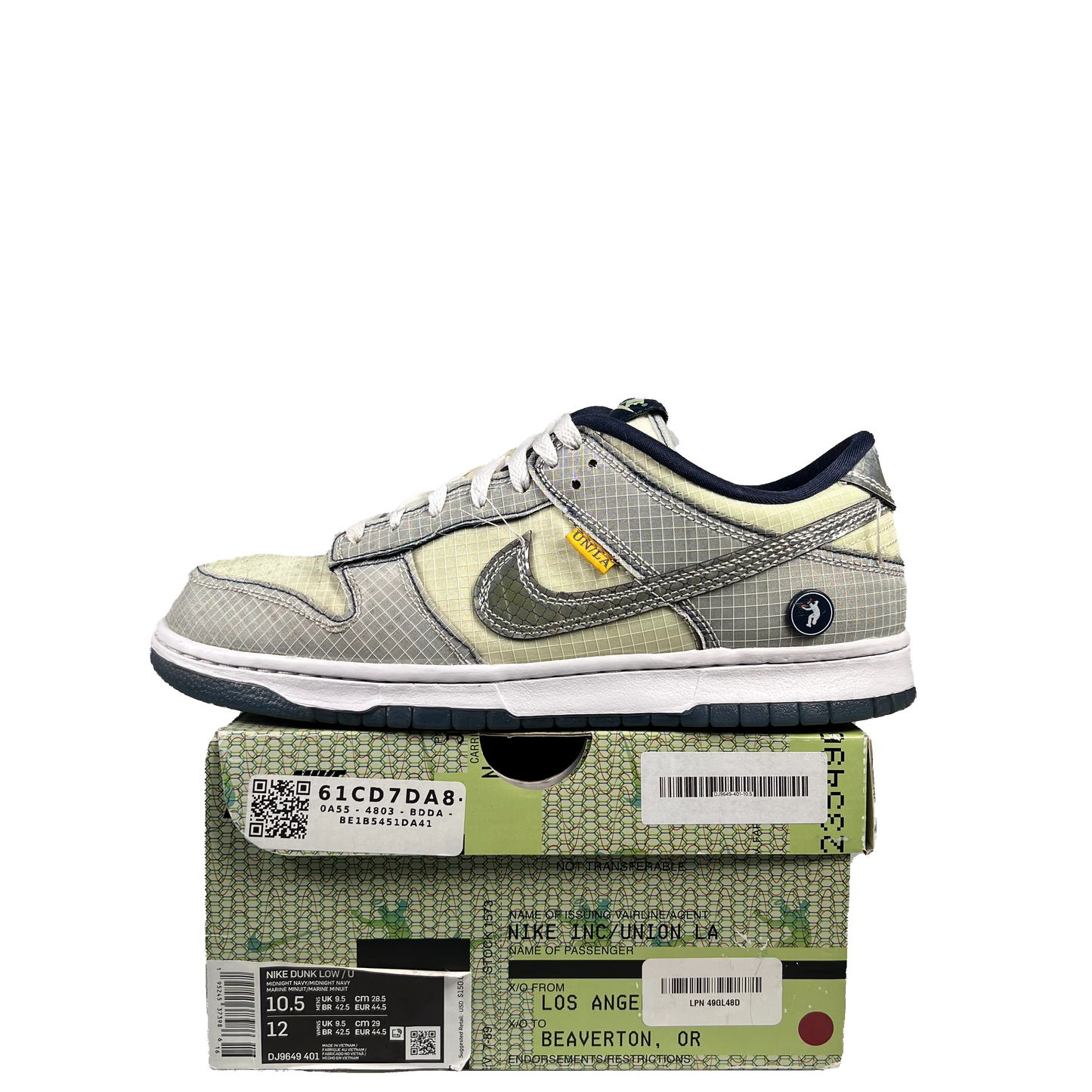 Nike Dunk Low Union Passport Pack Pistachio (2022) Size 10.5 USED s21009