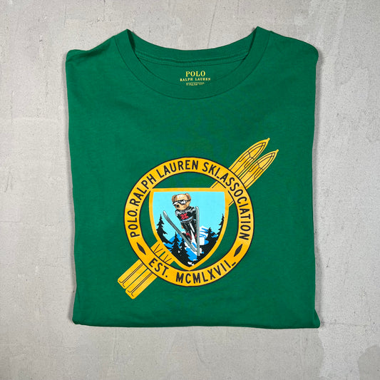Polo Ralph Lauren Ski Association Green/Yellow Longsleeve Size XS USED v19213