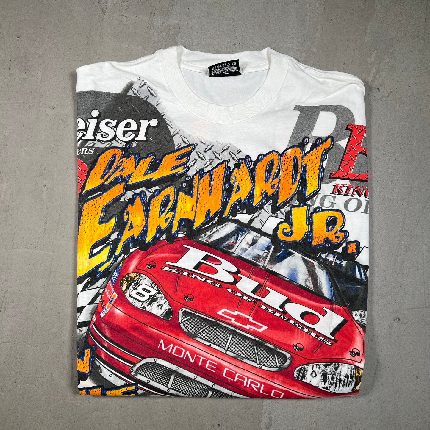2000 Dale Earnhardt Budweiser White Racing Nascar Tee Size XL USED v17810