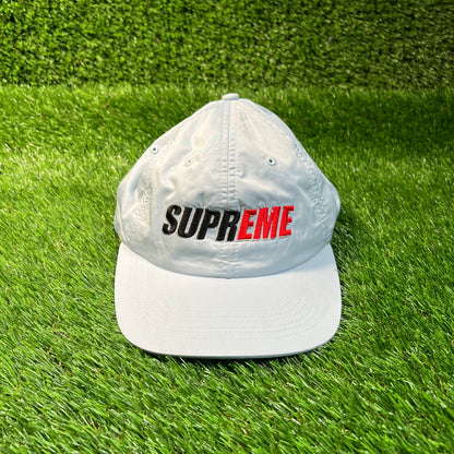 Supreme New York 2 Tone Nylon 6 Panel Hat Light Blue (2018) USED x16908