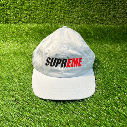 Supreme New York 2 Tone Nylon 6 Panel Hat Light Blue (2018) USED x16908