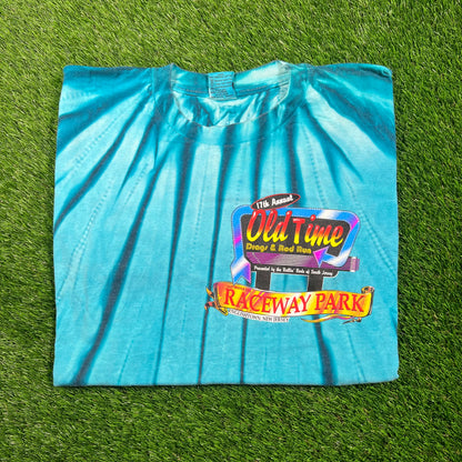 1996 Raceway Park HotRod NJ Tie Dye Tee Size Large USED v18700