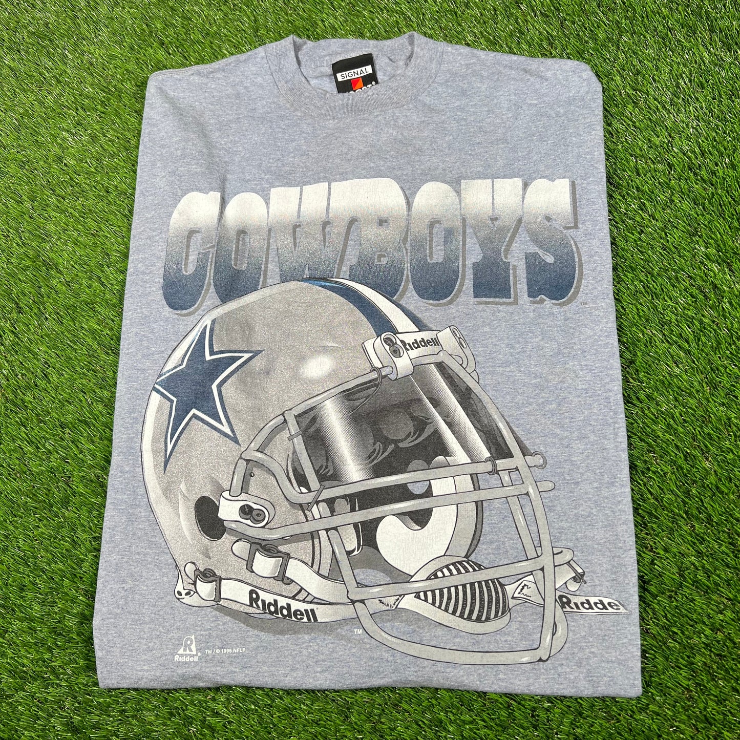 1996 Dallas Cowboys Helmet Grey Longsleeve Size XL USED v16953