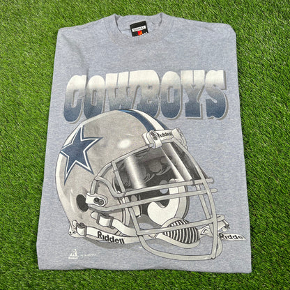 1996 Dallas Cowboys Helmet Grey Longsleeve Size XL USED v16953