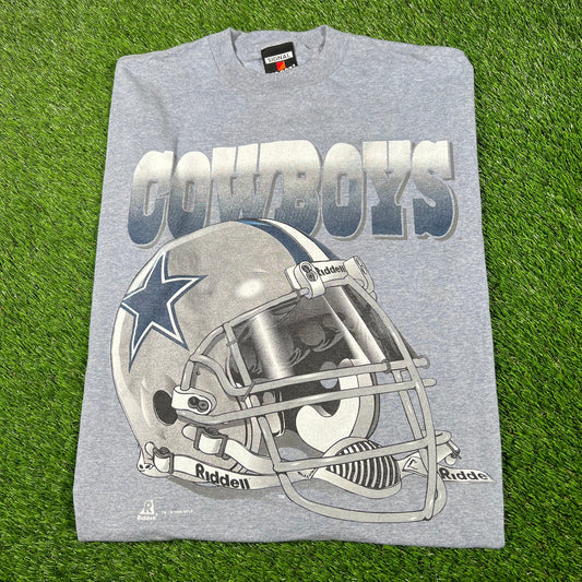 1996 Dallas Cowboys Helmet Grey Longsleeve Size XL USED v16953