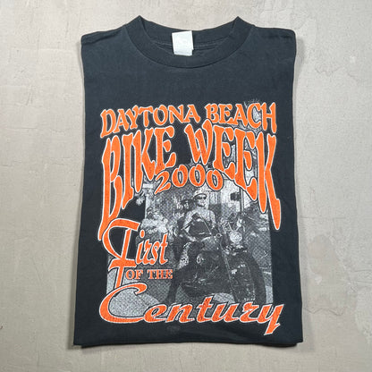 2000 Daytona Beach Bike Week First of The Century Black Tee Size Medium USED v19258