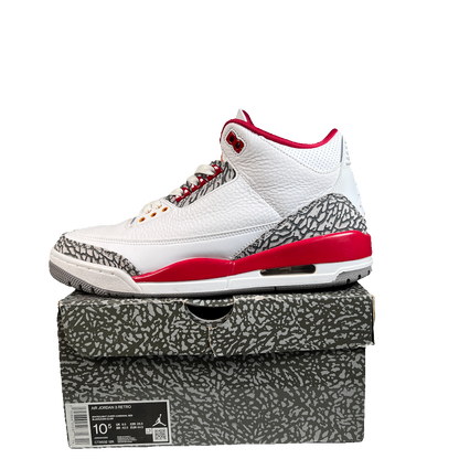 Jordan 3 Cardinal Red (2022) Size 10.5 USED s23290