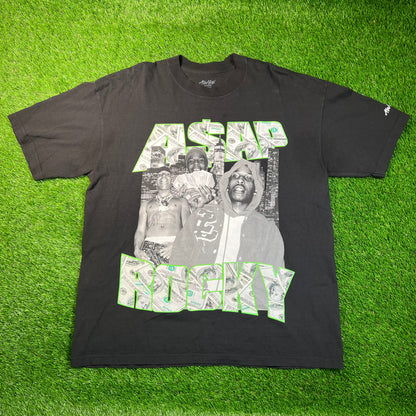 Asap Rocky Awge Rap Style Black Tee Size XL USED x16798