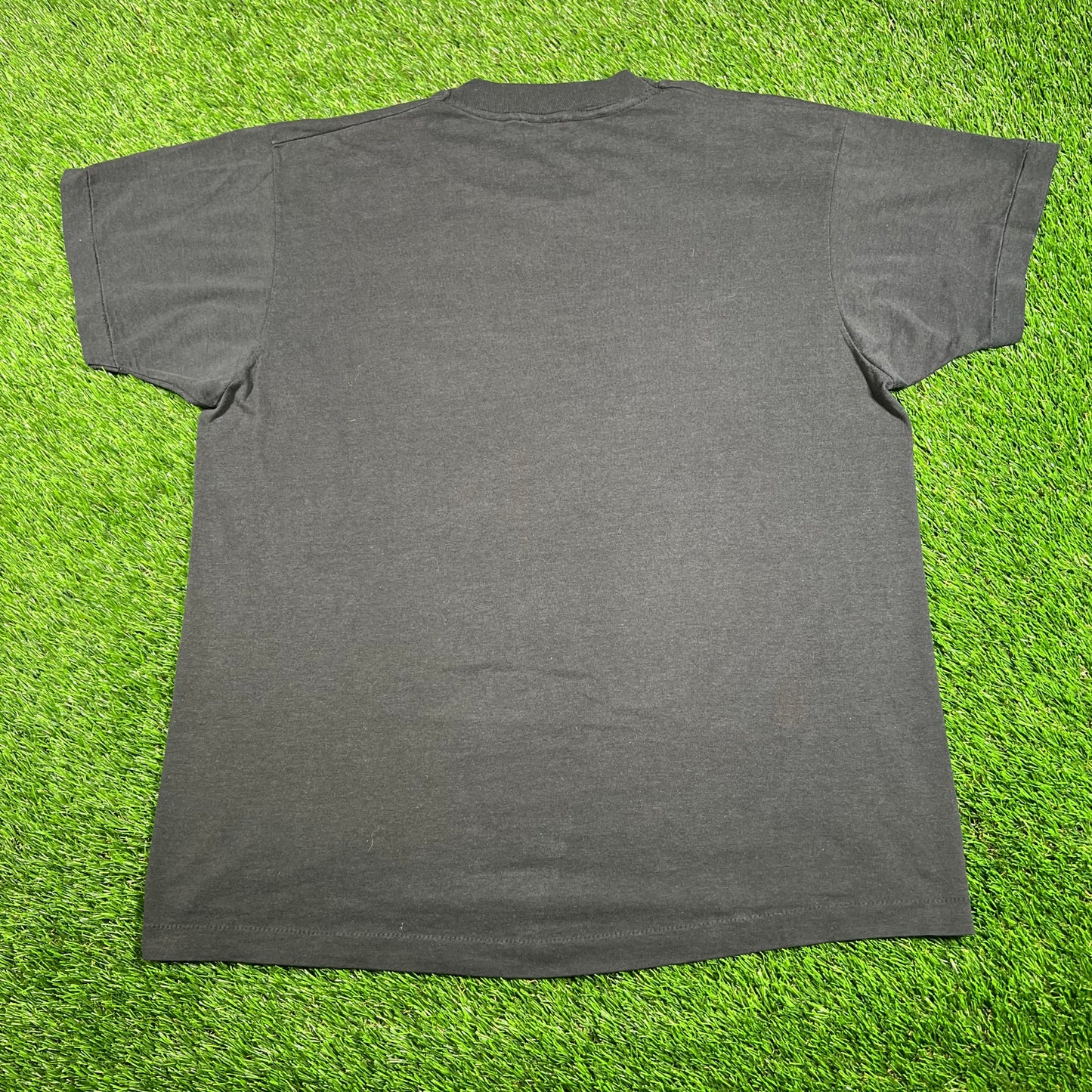 1980s Japan Ghosts Face Black Tee Size Large USED v17965