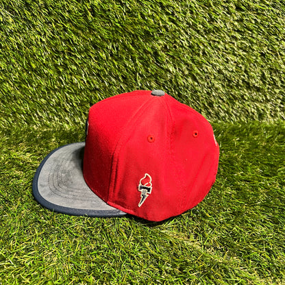Tackma Blue T Logo Red Hat One Size USED v15982