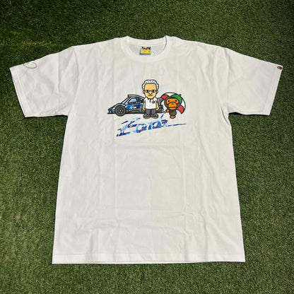 Bape Pagani Baby Milo White Tee Size XL NEW x14237