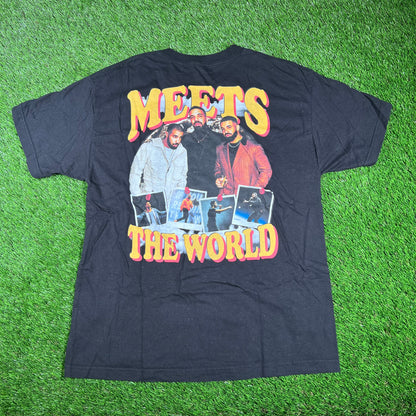Drake Certified Lover Boy Rap Style Black Tee Size Large USED x14623
