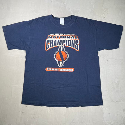 2003 Syracuse National Champs Navy Tee Size XL USED v20078