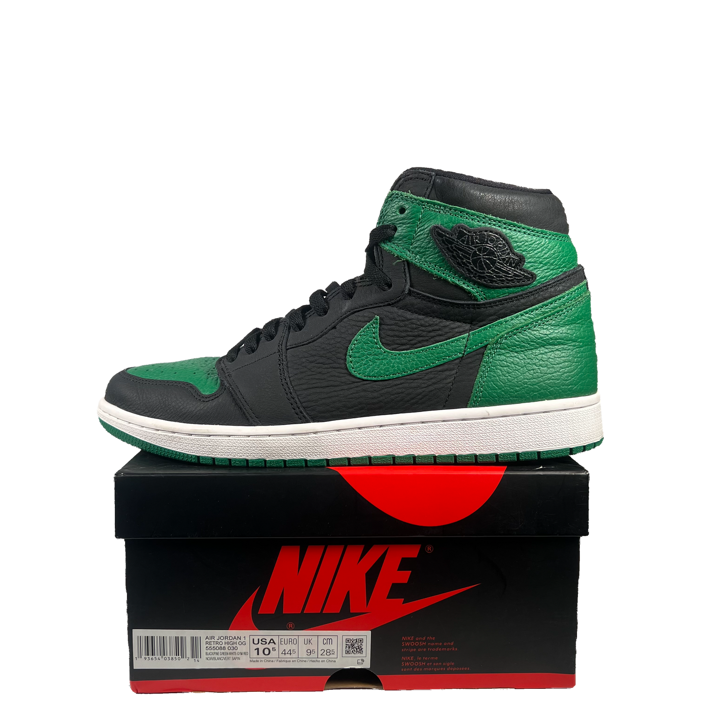 Jordan 1 High Pine Green Black (2020) Size 10.5 USED s19942