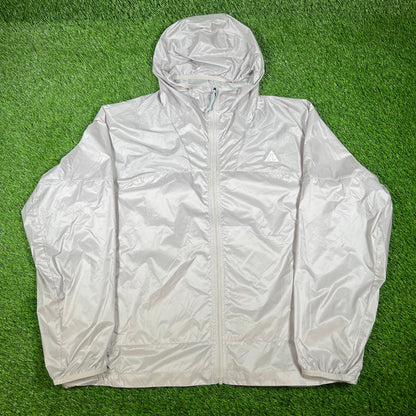 Nike ACG Light Grey Windbreaker Size Large NEW x14298