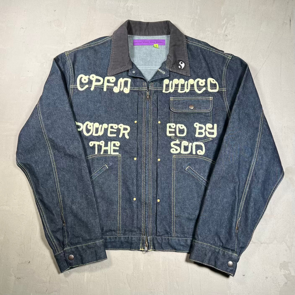 Cactus Plant Flea Market CPFM Human Made WWCD Denim Jean Jacket (2022) Size 4 (XL) USED x18883