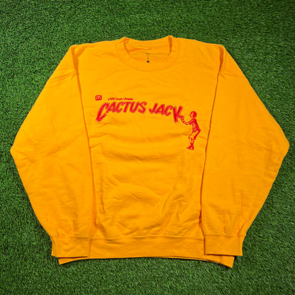 Cactus Jack "Live from Utopia" Yellow Crewneck Size Medium NEW x16617