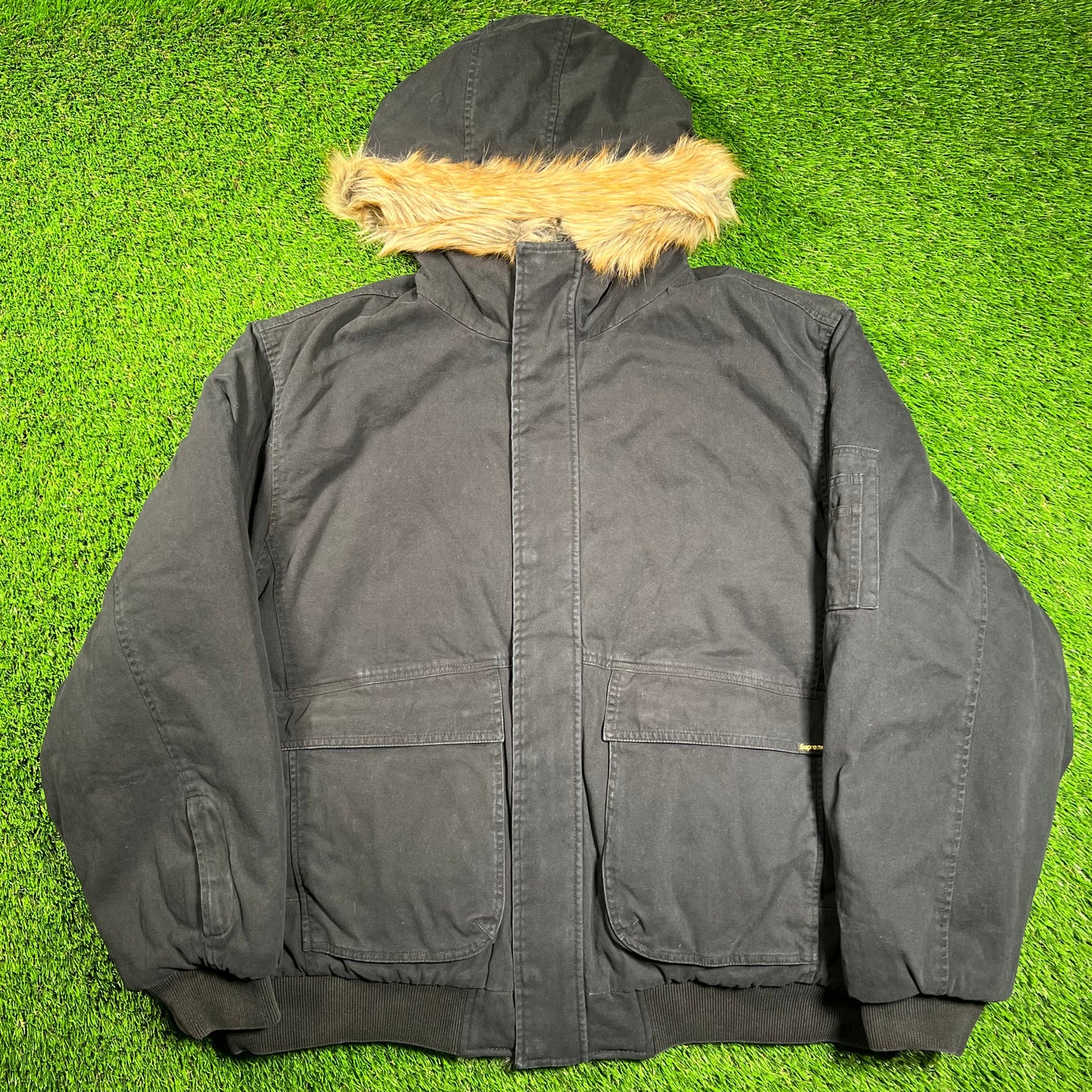 Supreme Reversible Faux Fur Black Hooded Work Jacket (2026) Size XL NEW x16530