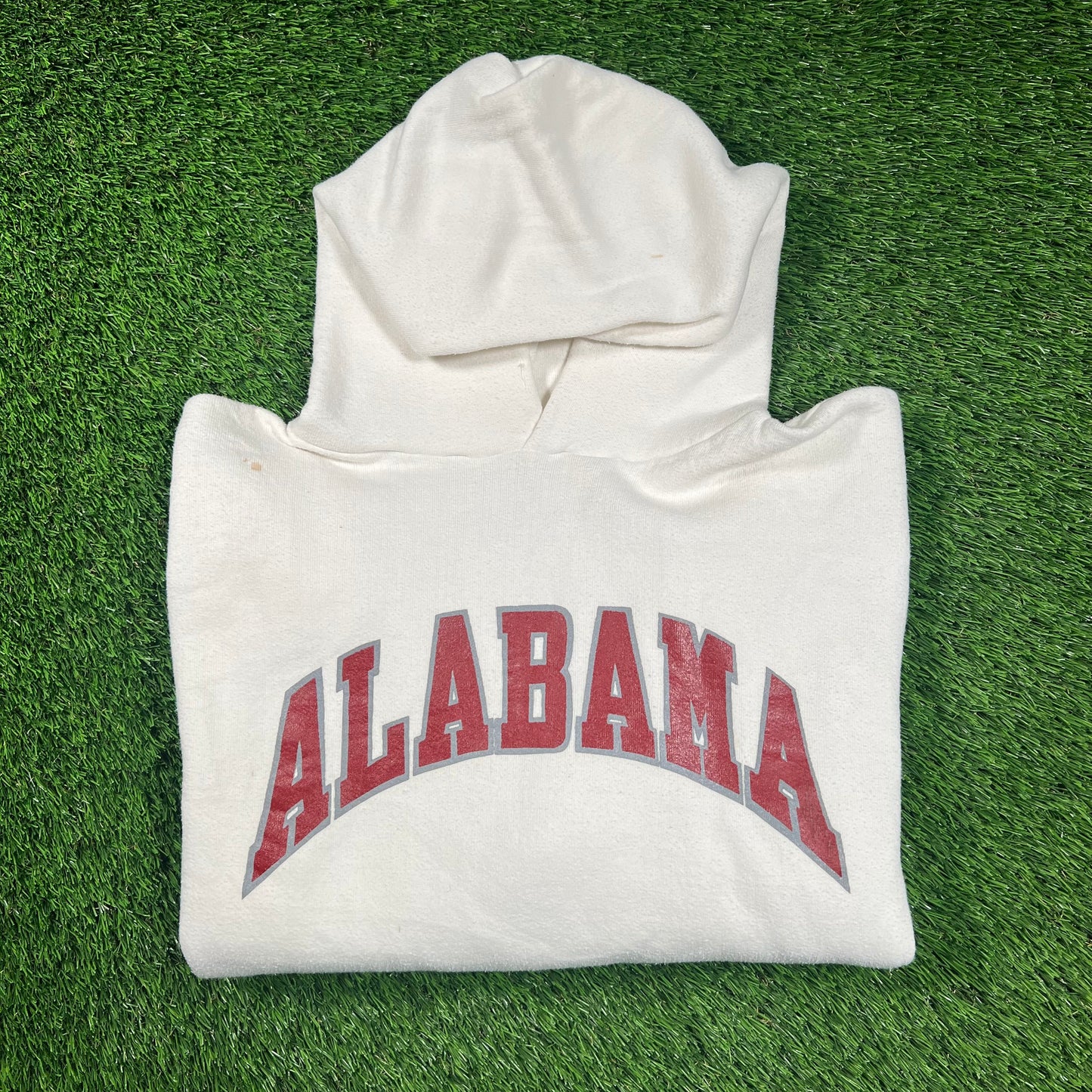 1990s Alabama White Champion Hoodie Size Medium USED v18302