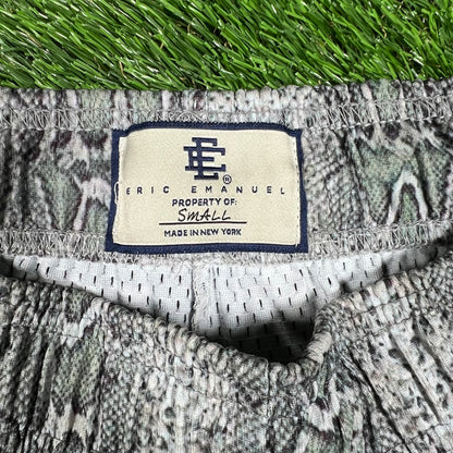 Eric Emanuel Black Logo/Snakeskin Shorts Size Small USED x14691