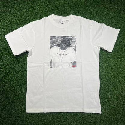 Supreme Jordan Biggie White Tee (2024) Size Medium NEW x16395