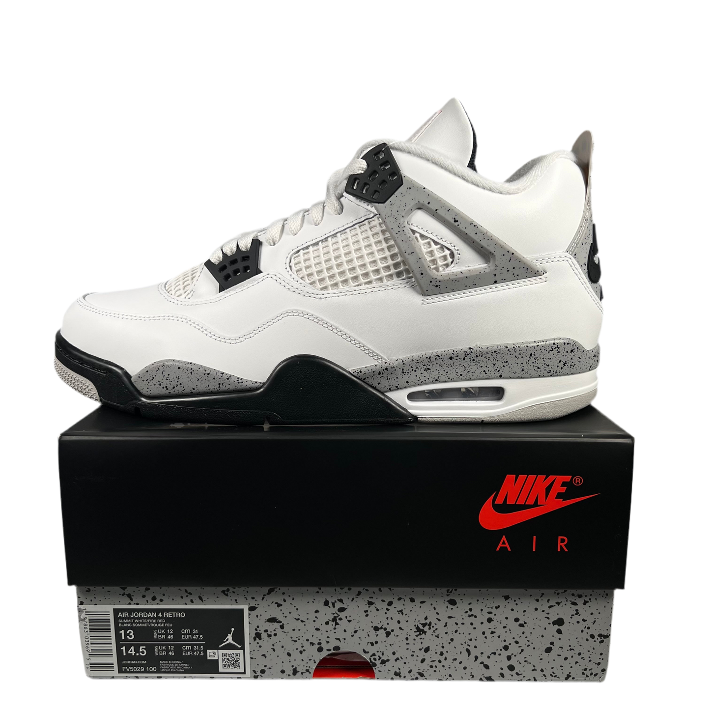 Jordan 4 White Cement (2025) Size 13 NEW S18305