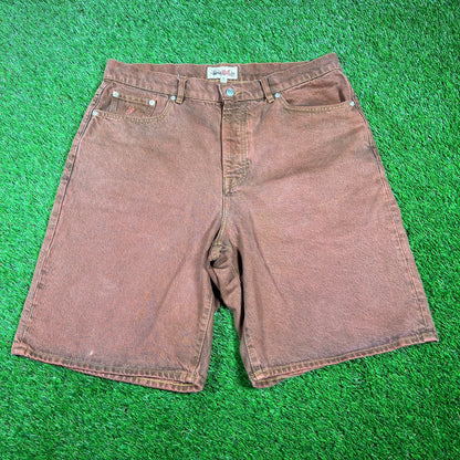 Stussy Bigol Jean Shorts Red Shorts Size 34 USED x14699