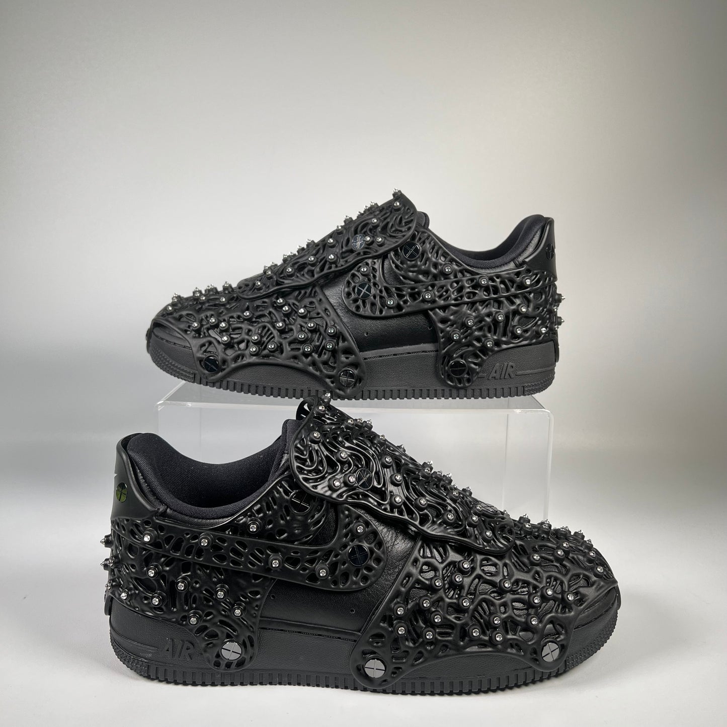 Nike Air Force 1 Low Swarovski Retroflective Crystals Black (2021) Size 8.5M/10W USED s18946