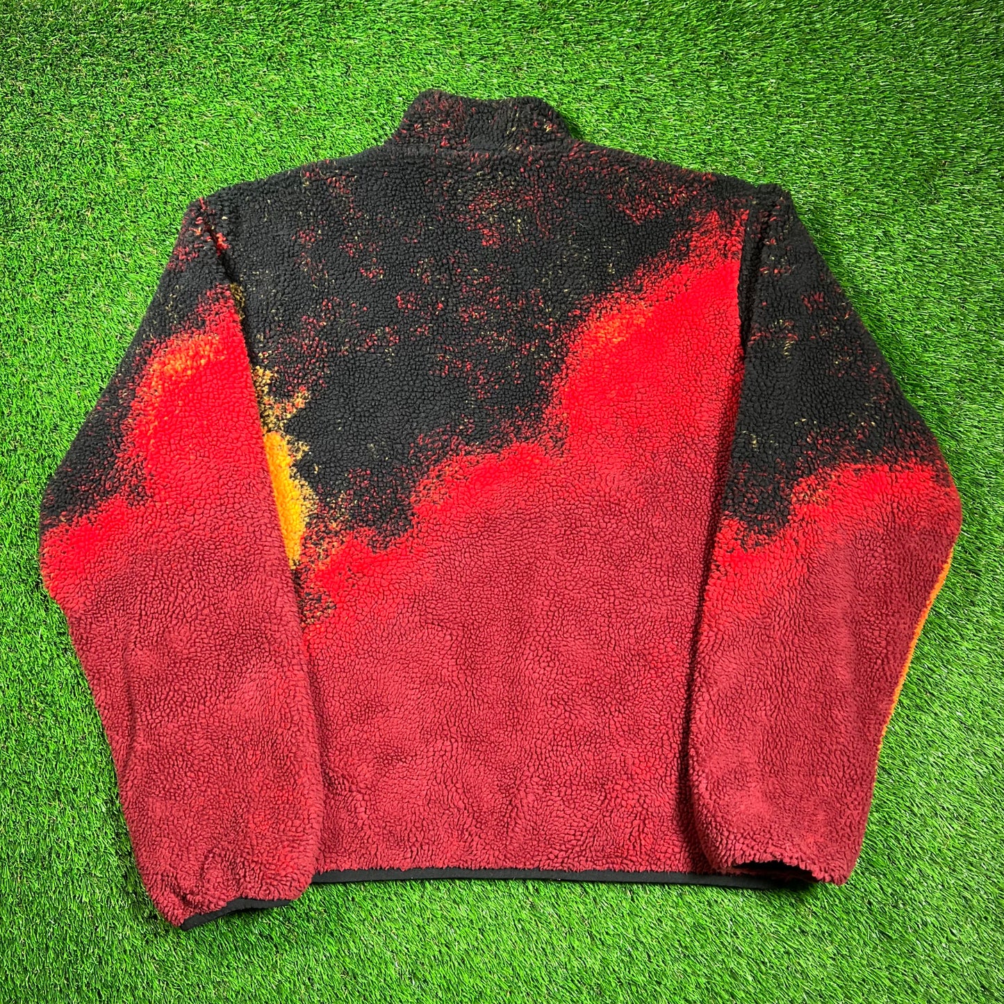 Stussy Lava Sherpa Reversible Fleece Zip Up Size XL USED x16649