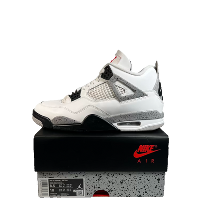 Jordan 4 White Cement (2025) Size 8.5 USED s23581