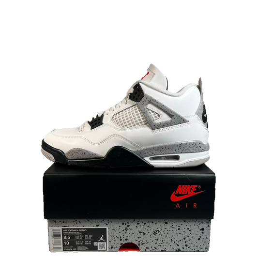 Jordan 4 White Cement (2025) Size 8.5 USED s23581