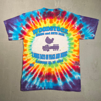 1994 Woodstock Fest Tie Dye Tee Size Large USED v19447