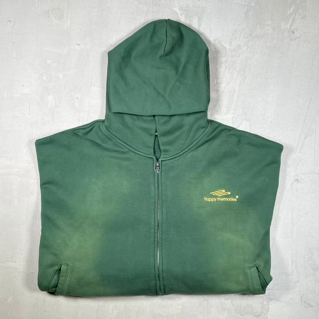 HMDD Crystal Washed Green Hoodie Size Medium USED x18741