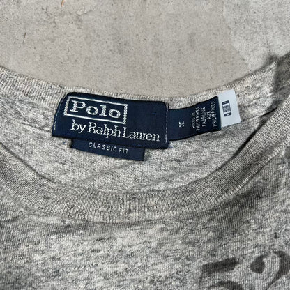 Polo Ralph Lauren Grey Tee Size Medium USED v20278