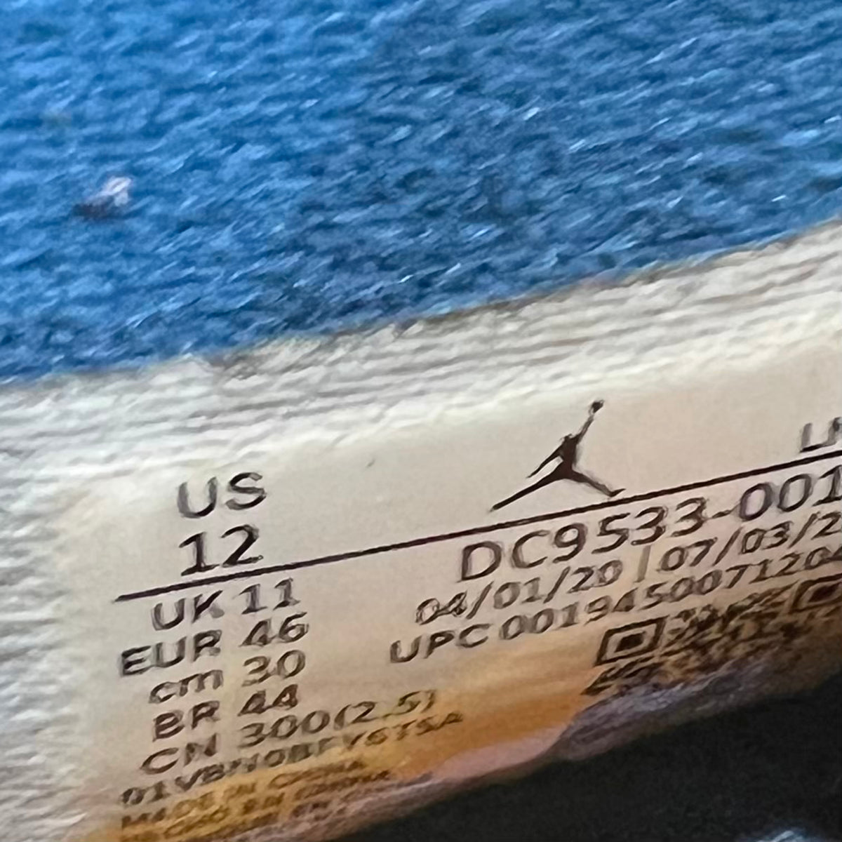 Jordan 4 Union Off Noir (2020) Size 12 USED s23631